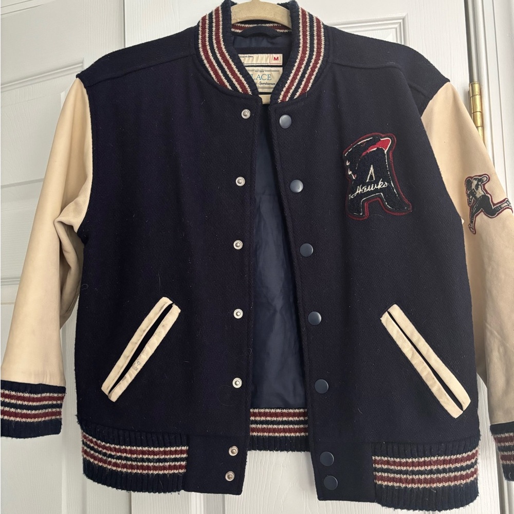 Place Navy Jacket with Cream and Red Accents